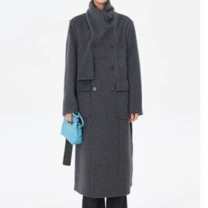 SELFWHO Double-faced Wool Mid-Length Coat